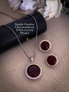 Fancy Designer Latest Oxodize Chain Pendant Set Wholesale Price In Surat
